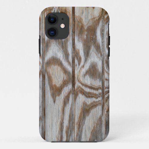 Weathered wood grain texture iPhone 11 case