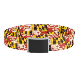 Weathered wood Maryland flag belt