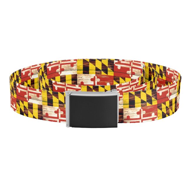 Weathered wood Maryland flag belt (Coil)