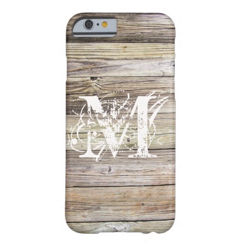 Weathered Wood Monogrammed iPhone 66s Case