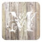 Weathered Wood Monogrammed Sticker