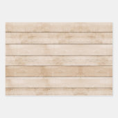 Weathered Wood Paneling Vintage Decoupage  Wrapping Paper Sheets (Front)