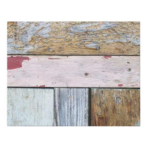 Weathered Wood Planks Faux Canvas Print
