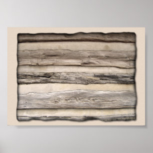 Weathered Wood Planks Poster