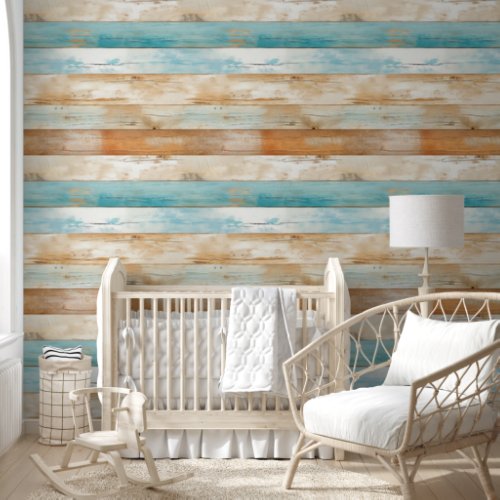 Weathered Wood Repeat Pattern Wallpaper