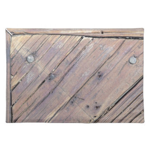 Weathered Wood Rough Textured Deck Placemat