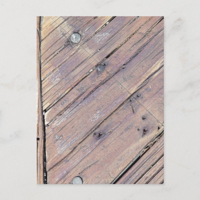Weathered Wood Rough Textured Deck Postcard (Front)