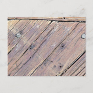 Weathered Wood Rough Textured Deck Postcard