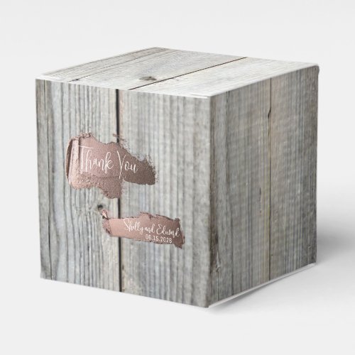 Weathered Wood Rustic Wedding Favor Boxes