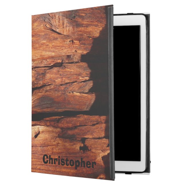 Weathered Wood Siding Personalized Rugged Folio iPad Pro 12.9" Case (Front)