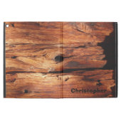 Weathered Wood Siding Personalized Rugged Folio iPad Pro 12.9" Case (Outside)