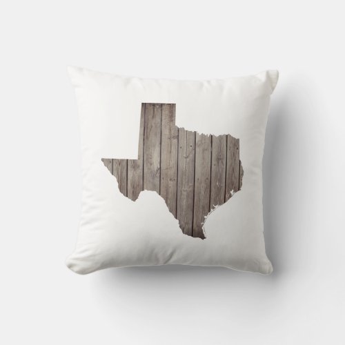 Weathered Wood Texas Throw Pillow