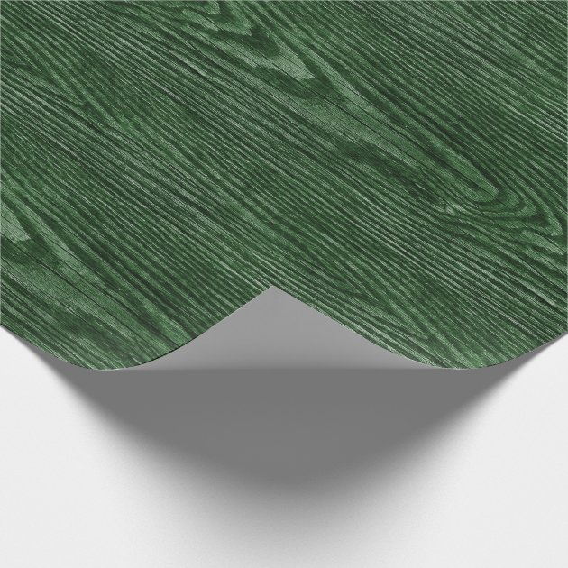 Weathered Wood Texture Hunter green Wrapping Paper