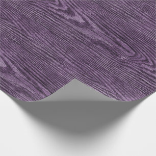 Weathered Wood Texture Plum Color Wrapping Paper