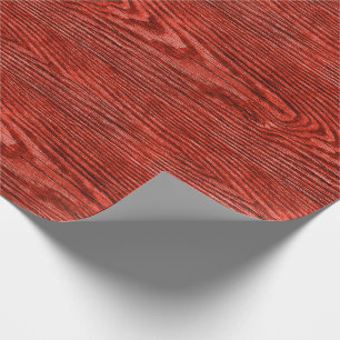 Weathered Wood Texture Red Wrapping Paper