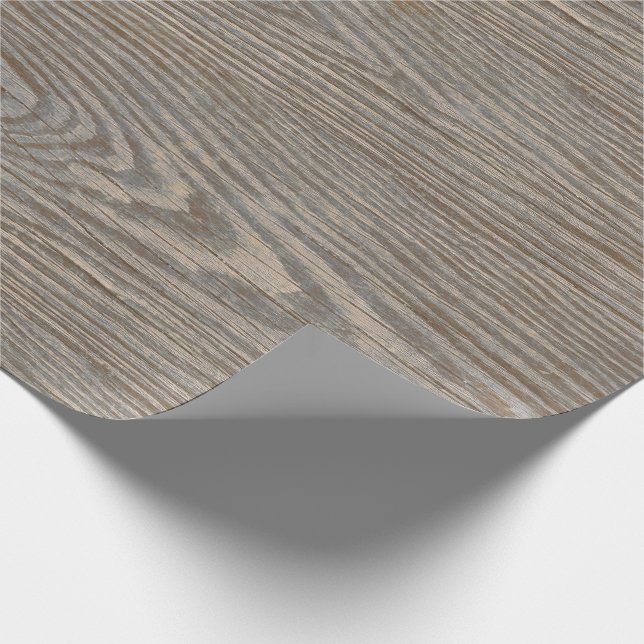 Weathered Wood Texture Wrapping Paper (Corner)