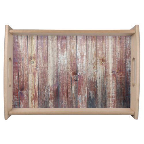 Weathered Wood Wall Texture Serving Tray