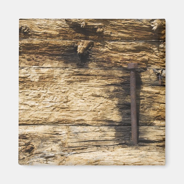 Weathered Wood with Bolt Magnet (Front)