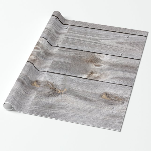 Weathered Wood Wrapping Paper (Unrolled)