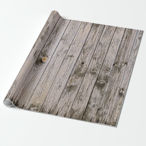 weathered wood wrapping paper