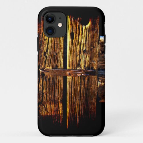 Weathered Wooden Door And Latch  Rustic Phone Case