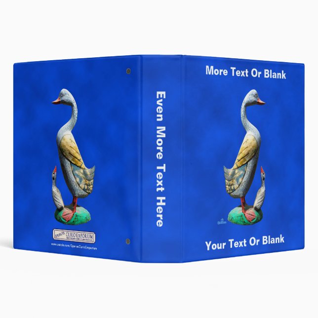 Weathered Wooden Ducks 3 Ring Binder (Background)