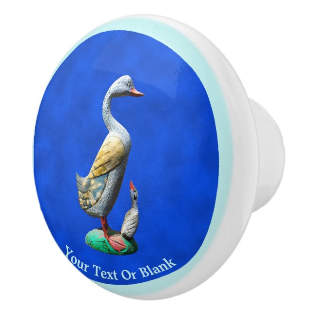Weathered Wooden Ducks Ceramic Knob (Right)