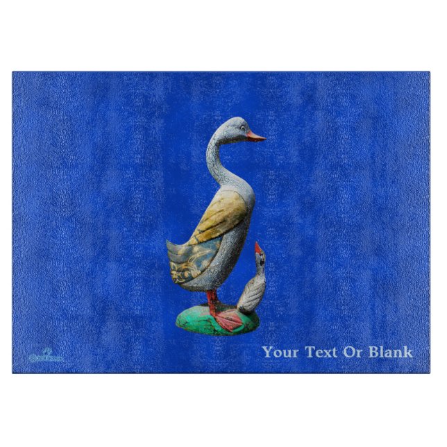 Weathered Wooden Ducks Cutting Board (Front)