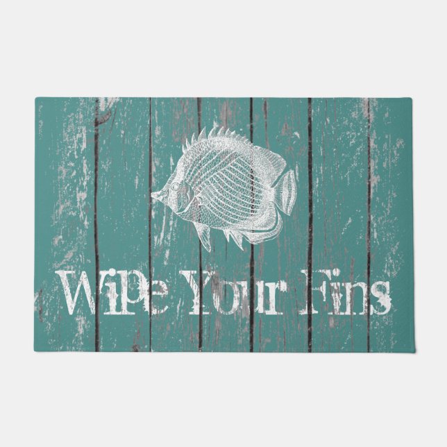 Weathered Your Text Your Color Doormat (Front)