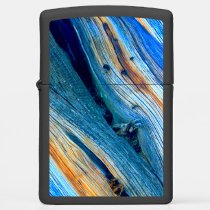 weatheredblue juniper wood zippo lighter