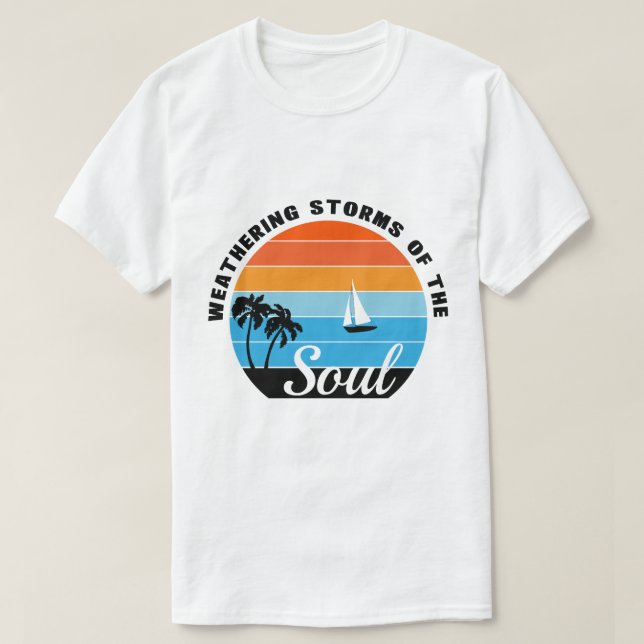 weathering storms men's basic t-shirt (Design Front)