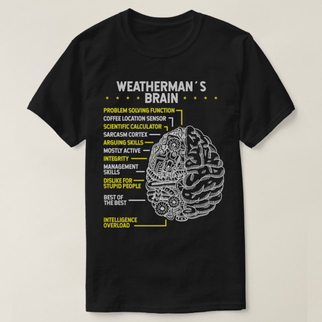 Weatherman Meteorologist Weather Meteorology T-Shirt (Design Front)