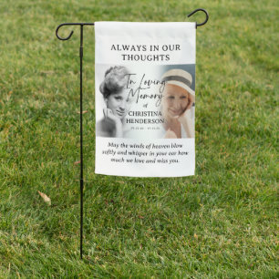 Weatherproof Funeral Memorial Before & After Photo Garden Flag