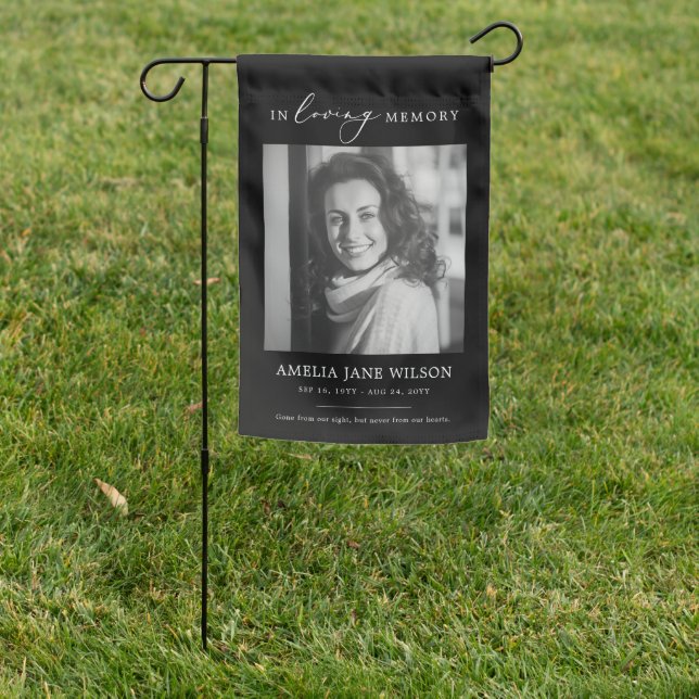 Weatherproof Funeral Memorial Photo Cemetery Garden Flag (In SItu)
