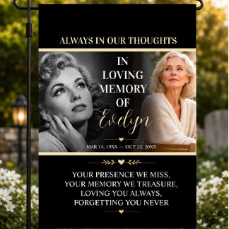 Weatherproof Funeral Memorial Tribute Personalized Garden Flag