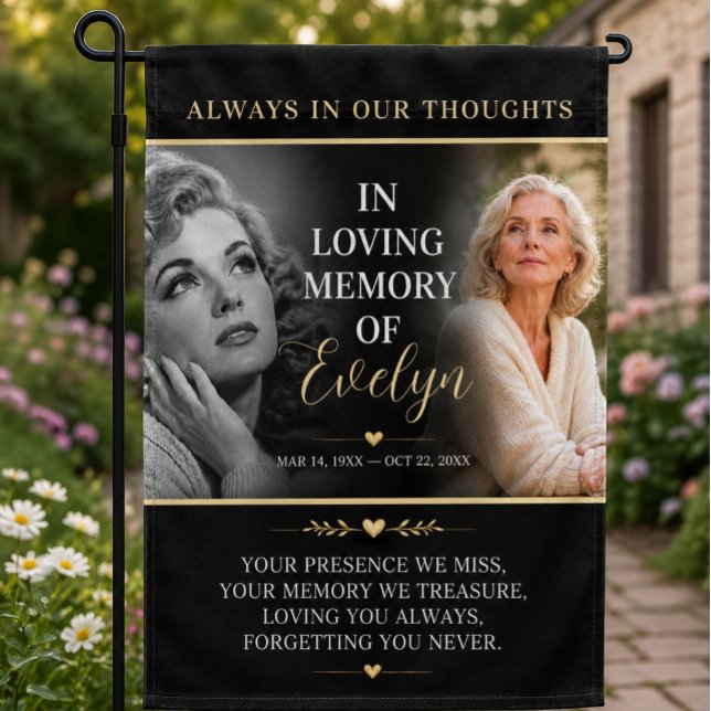 Weatherproof Funeral Memorial Tribute Personalized Garden Flag (Creator Uploaded)