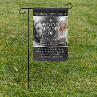 Weatherproof Funeral Memorial Tribute Photo Garden Flag