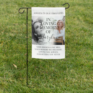 Weatherproof Funeral Memorial Tribute Photo Garden Flag