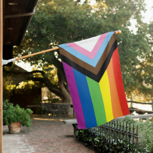 Weatherproof House Flag - New Pride Flag 