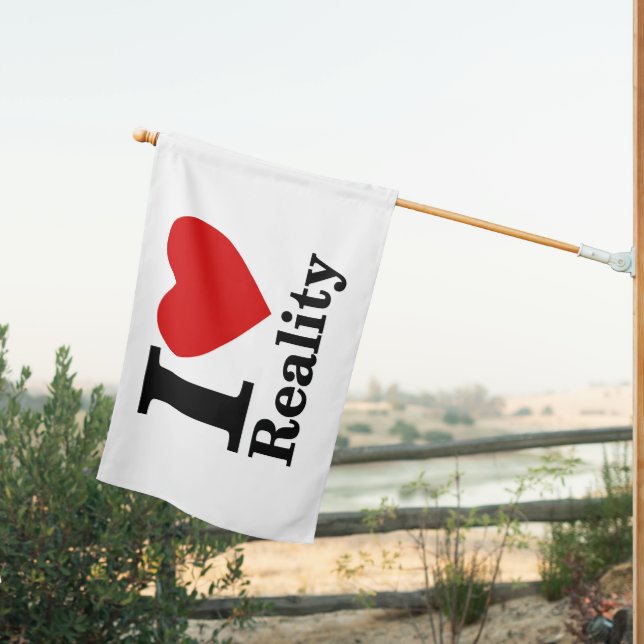 Weatherproof I Love Reality House Flag (Insitu (Back))