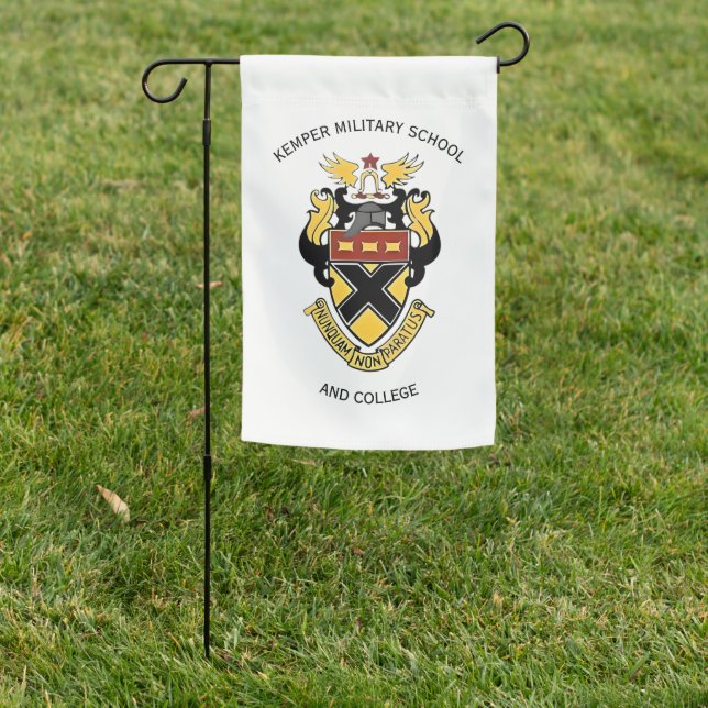 Weatherproof Kemper Crest School Name Garden Flag (In SItu)
