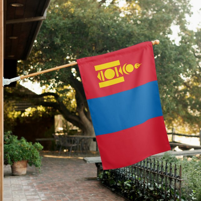 Weatherproof Mongolian Flag for Sale (In SItu)