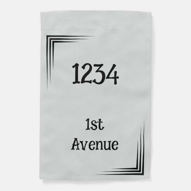 Weatherproof Personalized Address Garden Flag (Front)