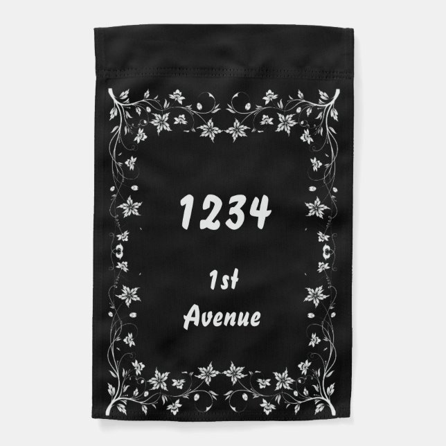 Weatherproof Personalized Address Garden Flag (Front)