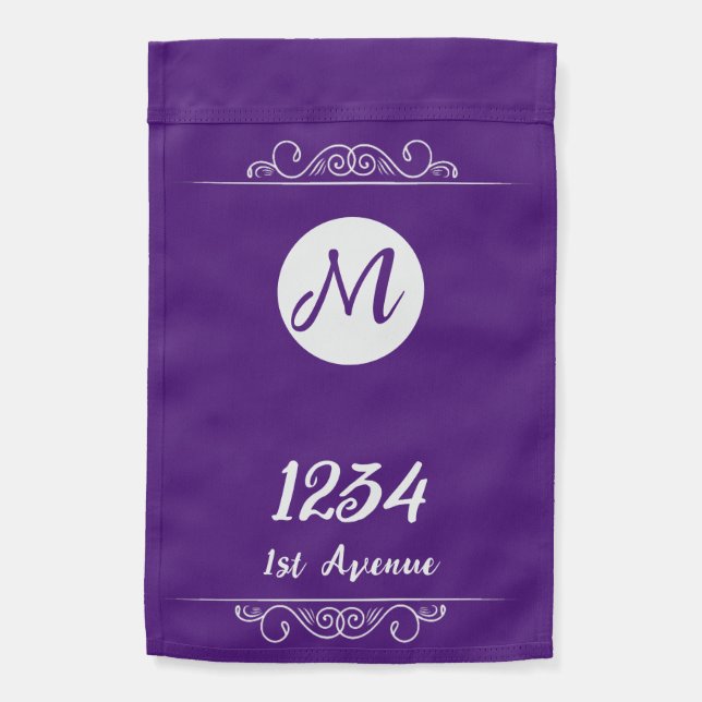 Weatherproof Personalized Address Garden Flag (Back)