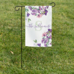 Weatherproof Personalized Garden Flag<br><div class="desc">This lovely monogrammed watercolor sweet pea garden flag would make a great addition to any home! Perfect for a bridal shower,  wedding,  anniversary,  or birthday gift!</div>