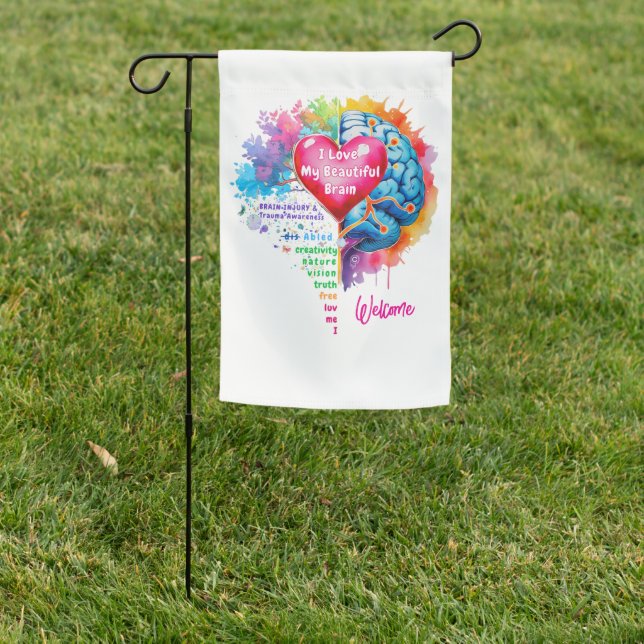 Weatherproof Personalized Garden Flag Awareness (In SItu)