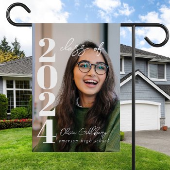 Weatherproof Personalized Graduation Garden Flag by loralangdesign at Zazzle