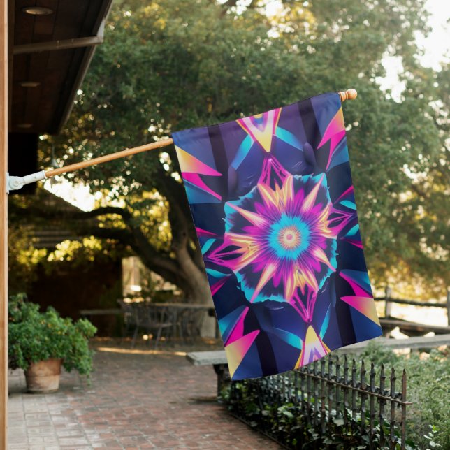 Weatherproof Personalized House Flag (In SItu)