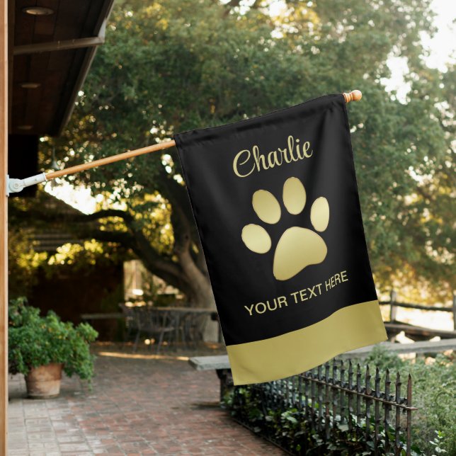 Weatherproof Personalized House Flag (In SItu)